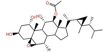 5b,6b-Epoxygorgostane-1a,3b,11a,12b-tetrol 12-acetate